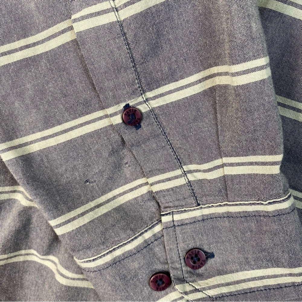 Tavik Mens Shirt Button Up Long Sleeve Striped Modern Beach XL - Picture 4 of 10